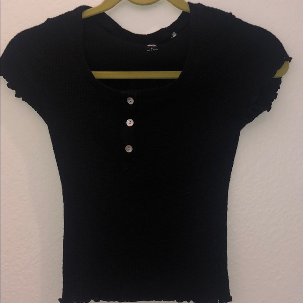 Button Up Crop Top